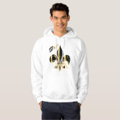 Schwarz-Gold-Lilie Hoodie (Vorne ganz)