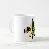 Schwarz-Gold-Lilie Kaffeetasse (Vorderseite Links)