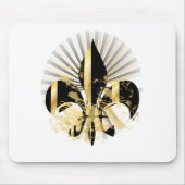 Schwarz-Gold-Lilie Mousepad (Vorne)