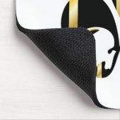 Schwarz-Gold-Lilie Mousepad (Ecke)