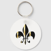 Schwarz-Gold-Lilie Schlüsselanhänger (Vorderseite)