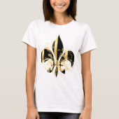 Schwarz-Gold-Lilie T-Shirt (Vorderseite)