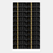 Schwarz & Gold-Logo Essenzielle Ölflasche Wasserdi Etiketten (Blatt)