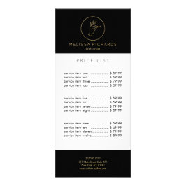 Schwarz/Gold-Logo für Minimalistische Hand und Las Werbekarte