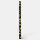Schwarz-Gold-Look-Damast Case-Mate iPhone Hülle (Hinten/Links)