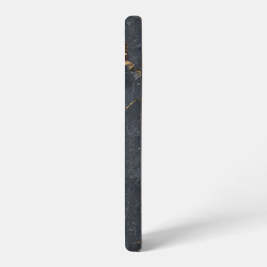 Schwarz-Gold-Luxus-Marmorstruktur Samsung Galaxy Hülle (Linke Seite)