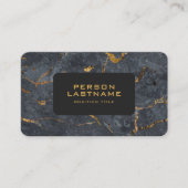 Schwarz-Gold-Luxus-Marmorstruktur Visitenkarte (Vorderseite)