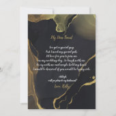 Schwarz & Gold Marblds werden meine Einladung zur (Vorderseite)