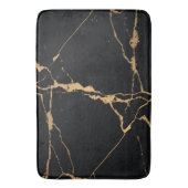 Schwarz-Gold-Marmor Badematte (Vorderseite Vertikal)