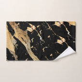 Schwarz-Gold-Marmor Badhandtuch Set (Handtuch)