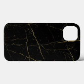 Schwarz-Gold-Marmor Case-Mate iPhone Hülle (Rückseite (Horizontal))