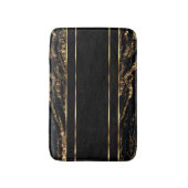 Schwarz-Gold-Marmor-Design Badematte (Vorderseite Vertikal)