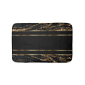 Schwarz-Gold-Marmor-Design Badematte (Vorderseite)