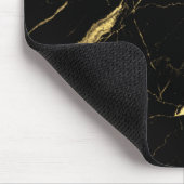 Schwarz-Gold-Marmor-Designer Mousepad (Ecke)