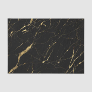 Schwarz-Gold-Marmor-Designer Seidenpapier