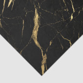Schwarz-Gold-Marmor-Designer Seidenpapier (Ausschnitt)