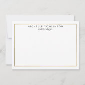 Schwarz-Gold-Marmor-Designer Vielen Dank für Ihre Dankeskarte (Rückseite)