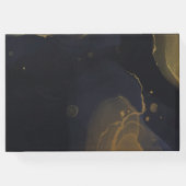 Schwarz-Gold-Marmor Gästebuch (Rückseite)