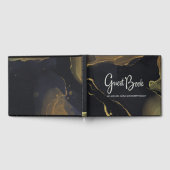 Schwarz-Gold-Marmor Gästebuch (Voll)