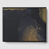 Schwarz-Gold-Marmor Gästebuch (Rückseite)