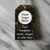 Schwarz-Gold-Marmor Geschenkanhänger