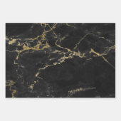 Schwarz-Gold-Marmor Geschenkpapier Set (Vorderseite 2)