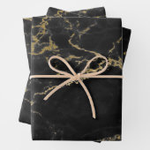 Schwarz-Gold-Marmor Geschenkpapier Set (Beispiel)