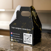 Schwarz-Gold-Marmor Geschenkschachtel