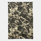 Schwarz-Gold-Marmor Geschirrtuch (Vertikal)