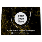 Schwarz-Gold-Marmor Große Geschenktüte (Vorderseite)