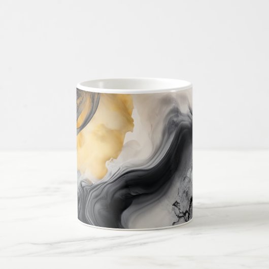 Schwarz-Gold-Marmor Kaffeetasse (Mittel)