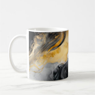 Schwarz-Gold-Marmor Kaffeetasse