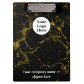 Schwarz-Gold-Marmor Klemmbrett (Vorderseite)