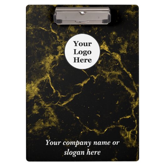 Schwarz-Gold-Marmor Klemmbrett (Vorderseite)
