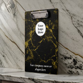 Schwarz-Gold-Marmor Klemmbrett