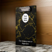 Schwarz-Gold-Marmor Klemmbrett