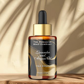 Schwarz-Gold-Marmor-Kosmetik-Dropper-Flasche Adressaufkleber