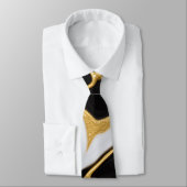 Schwarz-Gold-Marmor Krawatte (Gebunden)
