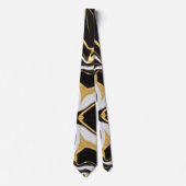 Schwarz-Gold-Marmor Krawatte (Vorderseite)
