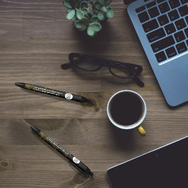 Schwarz-Gold-Marmor Kugelschreiber