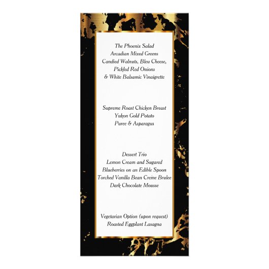 Schwarz-Gold-Marmor - Menü (Hinten)