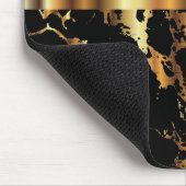 Schwarz-Gold-Marmor Mousepad (Ecke)