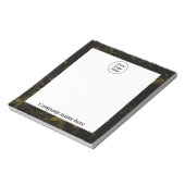 Schwarz-Gold-Marmor Notizblock (Rotiert)