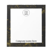 Schwarz-Gold-Marmor Notizblock (Vorderseite)