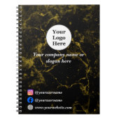 Schwarz-Gold-Marmor Notizblock (Vorderseite)