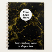 Schwarz-Gold-Marmor Planer (Vorderseite)