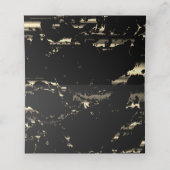 Schwarz-Gold-Marmor Platzkarte (Innenseite Aufgefaltet)
