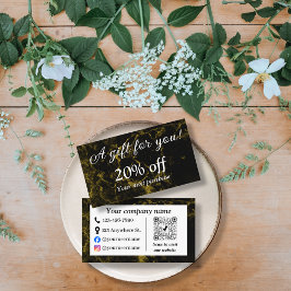 Schwarz-Gold-Marmor Rabattkarte