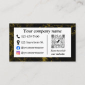 Schwarz-Gold-Marmor Rabattkarte (Rückseite)