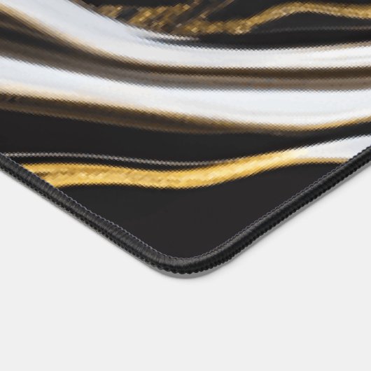 Schwarz-Gold-Marmor Schreibtischunterlage (Ecke)